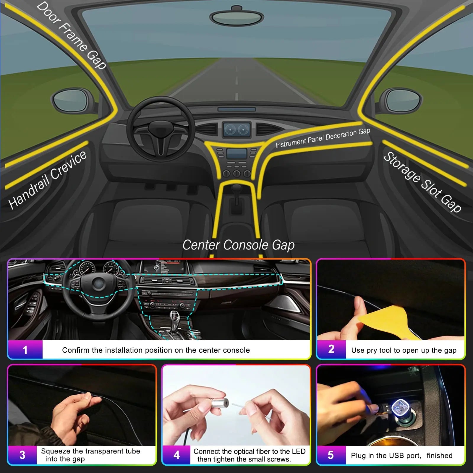 DriveAura Ambient Lighting Kit